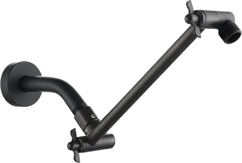 Pichrain Shower Head Arm, Adjustable Shower Extension Arm for Rain Showerheads, Angle & Height Adjustable Shower Head Extender Arm, G1/2 Universal Connector, Easy to Install (Oil Rubbed Bronze, 10 Inch) - Image 1